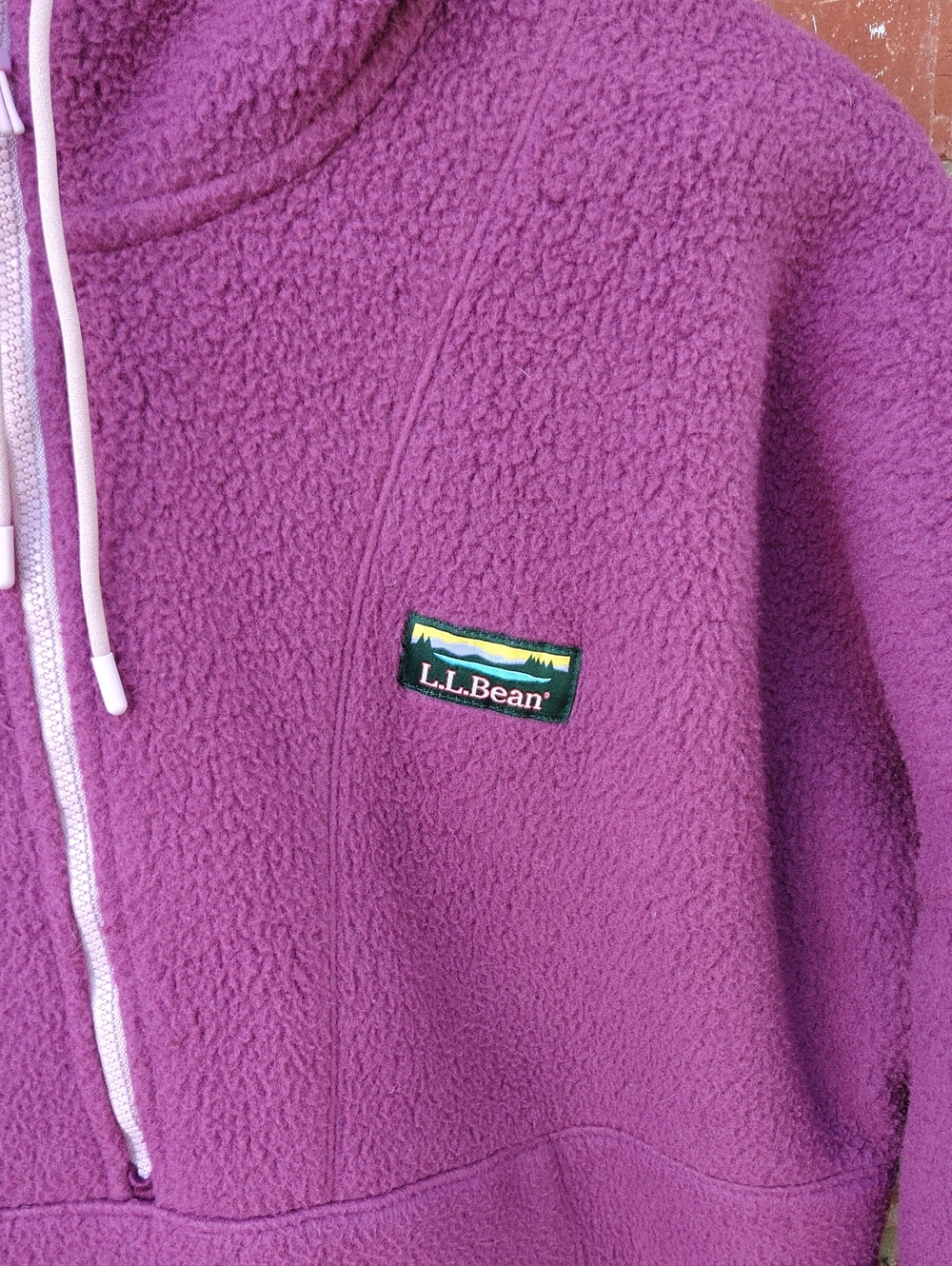 LL Bean Katahdin Fleece Half Zip Pullover Hoodie Size M Petite Outdoor Granola - Picture 3 of 14